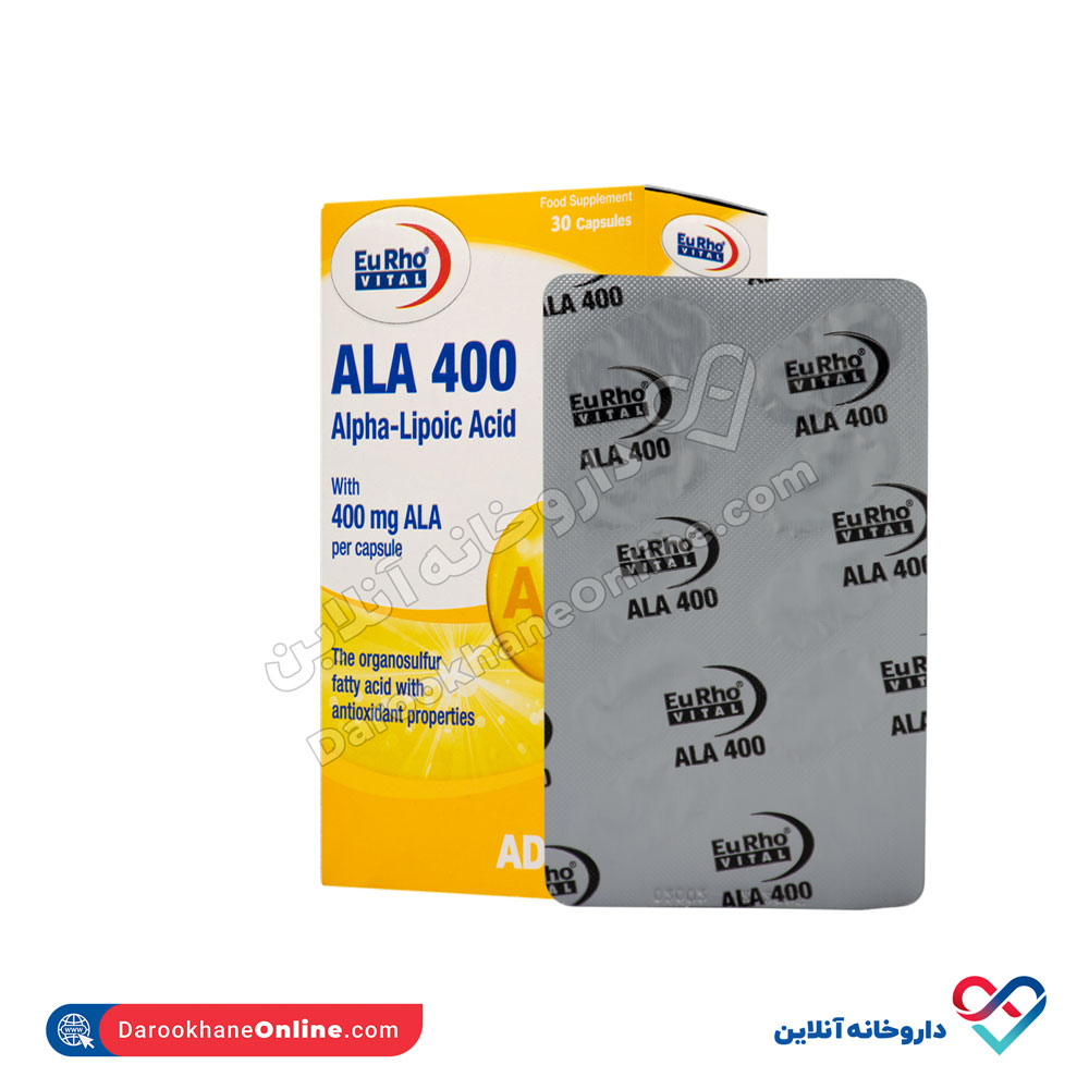 تصویر کپسول آ ال آ 400 یوروویتال 30 عددی